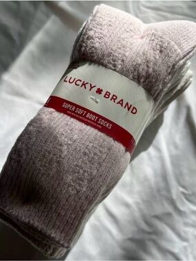 Lucky Brand Women's Super Soft Boot Socks Size 5-10 Pack Of 6 Pairs New